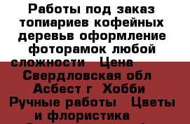 Работы под заказ топиариев,кофейных деревьв,оформление фоторамок любой сложности › Цена ­ 600 - Свердловская обл., Асбест г. Хобби. Ручные работы » Цветы и флористика   . Свердловская обл.